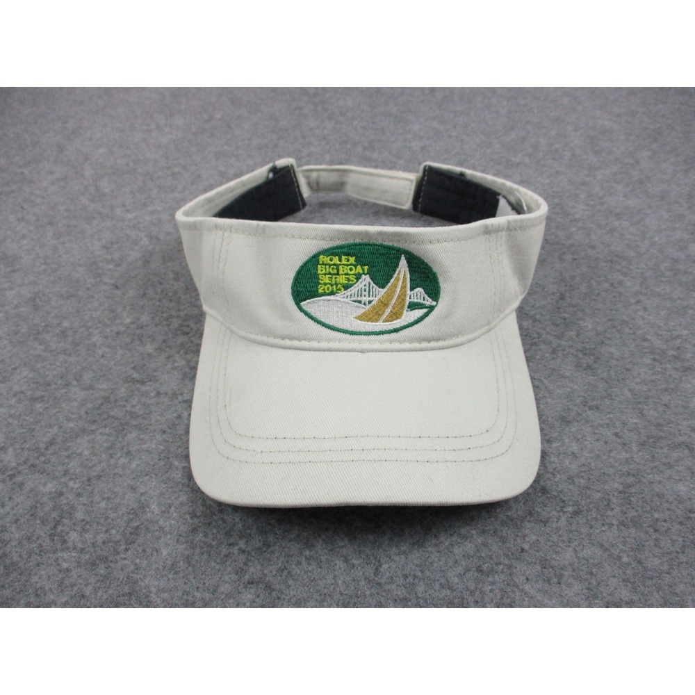 Rolex Hat Cap Visor Strap Back Mens Off White Cream Yacht Big Boat Series 2015